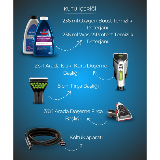 Bissell Proheat 2x Revolution Cleanshot Halı ve Koltuk Yıkama Makinesi