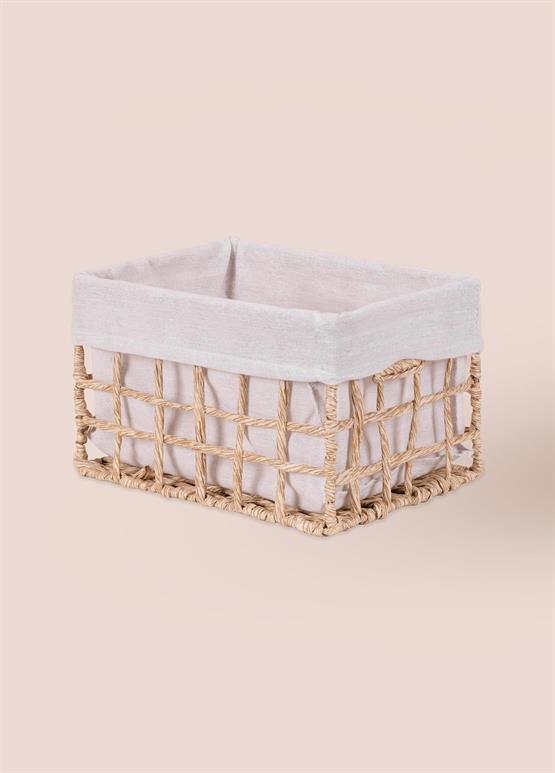 The Mia Braid Hasır Organizer Sepet Naturel 26x18x16 cm