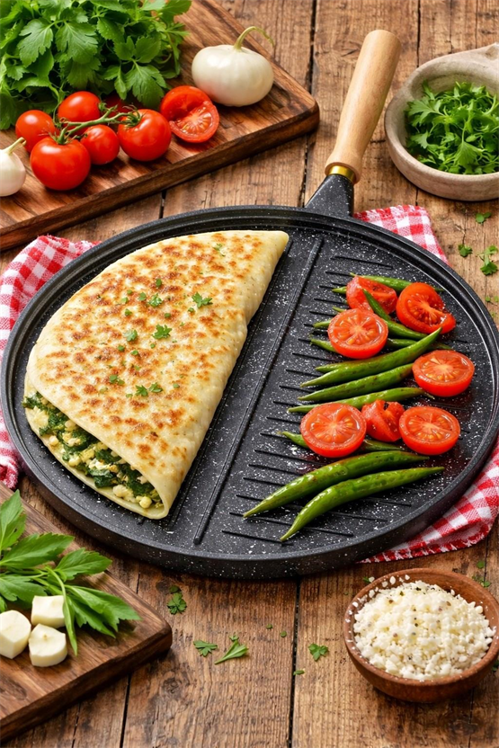 Brillant Gözleme Tavası Cursa  XL Boy  36Cm Siyah  Çift Taraflı  Döküm Tava