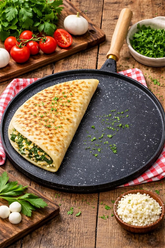 Brillant Gözleme Tavası Cursa  XL Boy  36Cm Siyah  Çift Taraflı  Döküm Tava