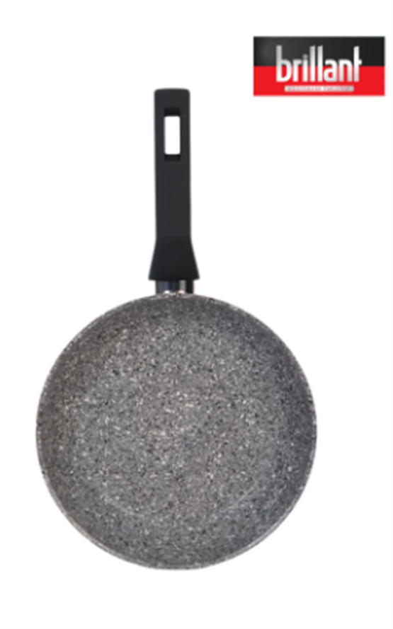 Brillant Lüks Granit 20 Cm Tava Yanmaz Yapışmaz Tava Gri
