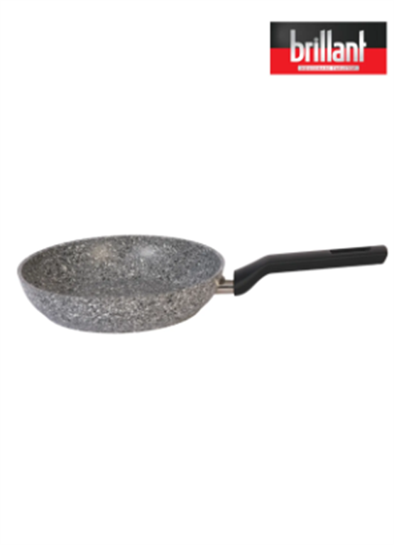 Brillant Lüks Granit 26 Cm Tava Yanmaz Yapışmaz Tava Gri