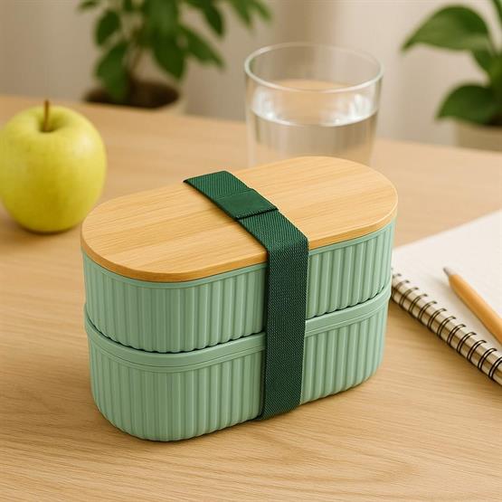 Brillant Saklama Ve Beslenme Kutusu Br-6689 (3504)  2li Bambu Yeşil