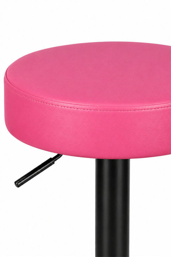 Bürocci Moni Bar Sandalyesi - Pembe - 9511Y0120 - Siyah Mat Boyalı Metal Ayak