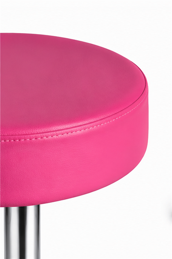 Bürocci Moni Bar Sandalyesi - Pembe - 9511Q0120 - Paslanmaz Krom Kaplı Metal Ayak
