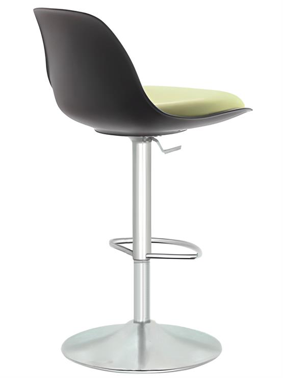 Bürocci Nadya Bar Sandalyesi - Krem Deri - Metal Ayaklı Bar Taburesi - 9537S0115