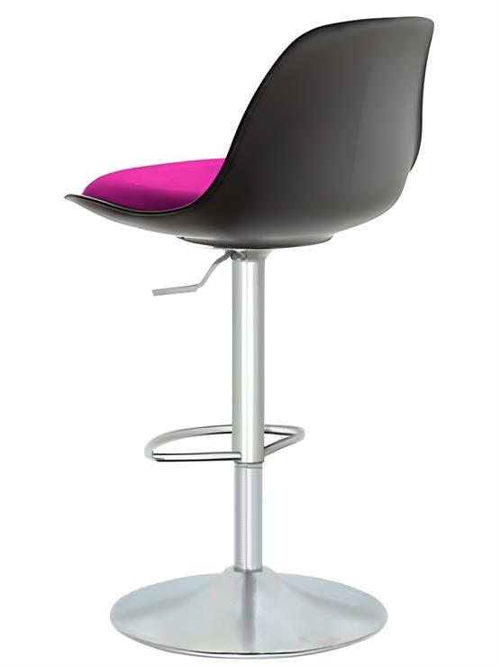 Bürocci Nadya Bar Sandalyesi - Mor Deri - Metal Ayaklı Bar Taburesi -  9537S0124