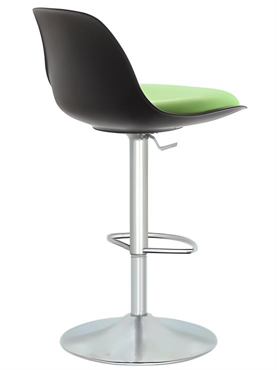 Bürocci Nadya Bar Sandalyesi - Yeşil Deri - Metal Ayaklı Bar Taburesi - 9537S0110
