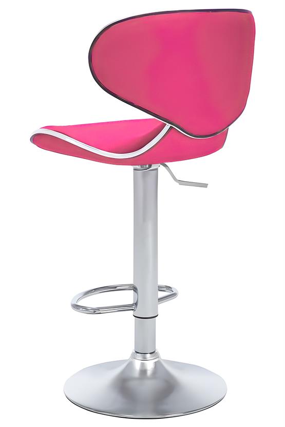 Bürocci Zen Bar Taburesi - Gül Kurusu Modern Deri Metal Ayaklı Yüksek Tezgah Sandalyesi - 9549S0490