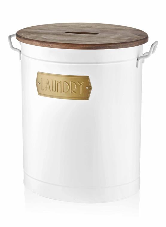 The Mia Çamaşır Sepeti Beyaz 54x43x35 cm