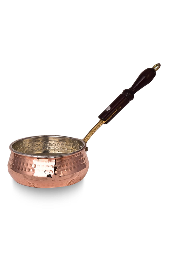 Cobper Premium Collection Mangali Bakır Sosluk 12,5cm Ahşap Kulp