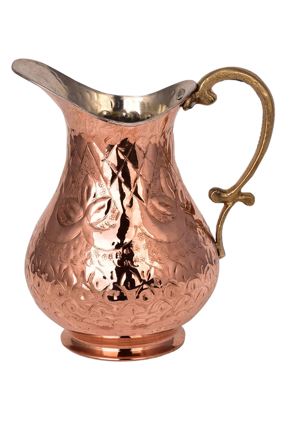 Cobper Premium Collection Roma El İşlemeli Bakır Sürahi