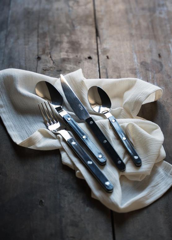 The Mia Comida Çatal Kaşık Bıçak Takımı Siyah 36 Parça