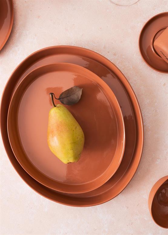 The Mia Cotta Limoges Pasta Tabağı Terracota 22 cm