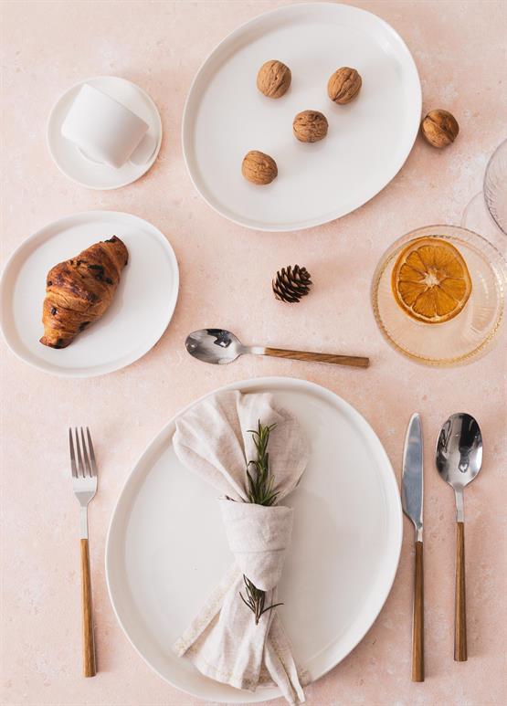 The Mia Cotta Limoges Servis Tabağı Beyaz 27x23 cm