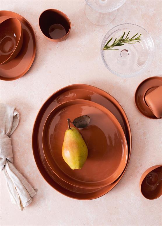 The Mia Cotta Limoges Servis Tabağı Terracota 27 cm