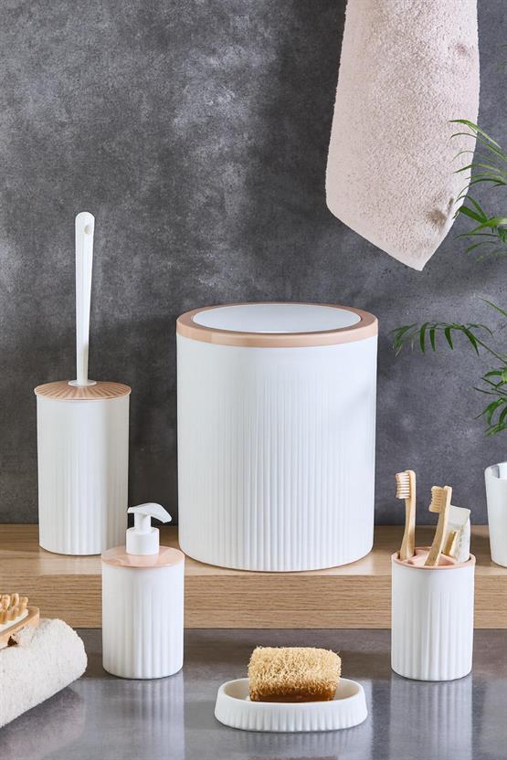 DECOREV 6 LI BEYAZ STANDLI VEST WC SETİ DC-6348