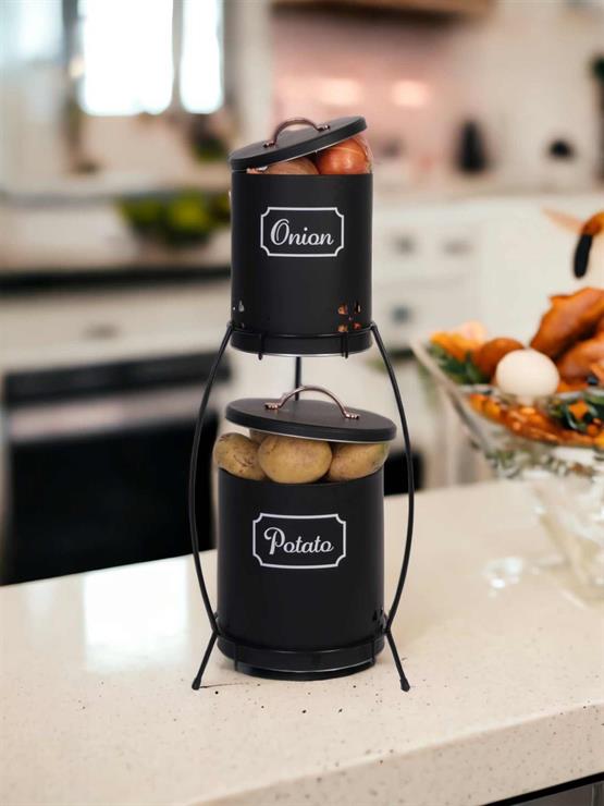 DECOREV PAT. SOĞAN KOVASI  DC-6235 METAL SİYAH STANDLI