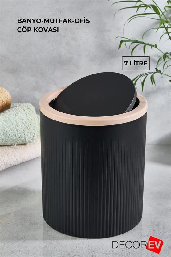 DECOREV STANDLI WC - BANYO SETİ DC-6361 FYD 5Prc SİYAH