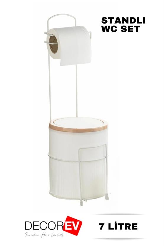 DECOREV STANDLI WC KAĞITLIK DC-6320 ECO KOVALI BEYAZ x1