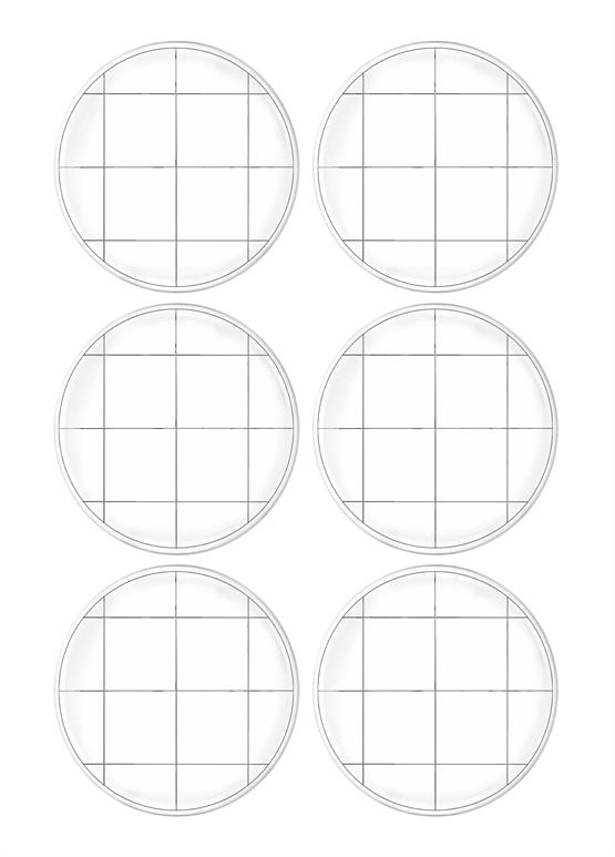 The Mia Daily Tunes Servis Tabağı Kareli 6 Lı Set - 26 cm