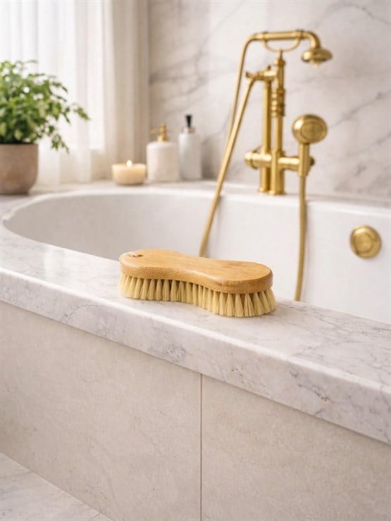 Doğal Ahşap Banyo Vücut Fırçası – Ergonomik Tasarım, Cilt Temizleme Ve Masaj Fırçası  VICHY-7057