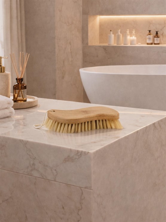 Doğal Ahşap Banyo Vücut Fırçası – Ergonomik Tasarım, Cilt Temizleme Ve Masaj Fırçası  VICHY-7056