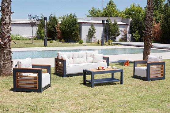 Erinöz Larix Alüminyum Bahçe Oturma Grubu