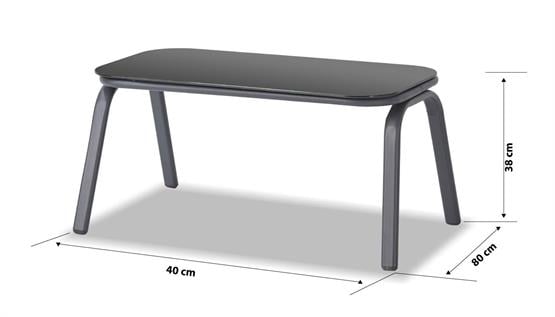 Erinöz Ferni Cam Sehpa - Antrasit