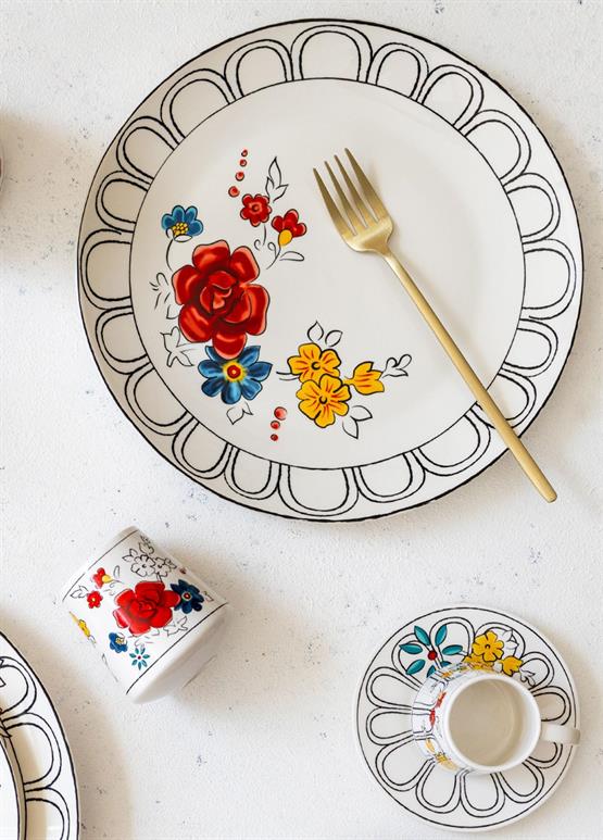 The Mia Fiore Servis Tabağı 6 Kişilik