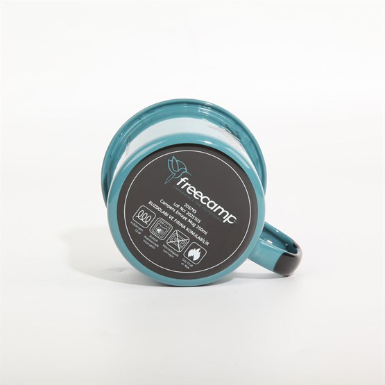 FreeCamp Campers Emaye Mug 350ml-MAVİ