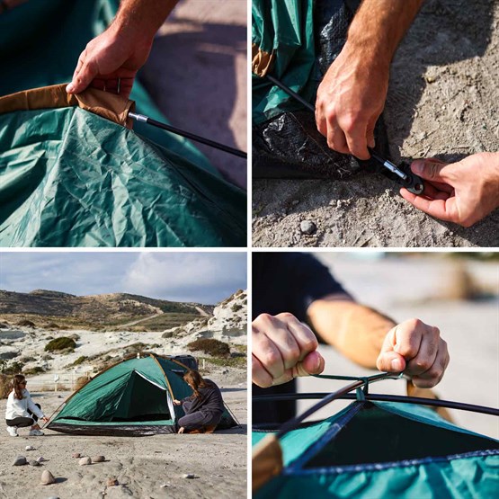 FreeCamp Monodome Plus 4 Kişilik Kamp Çadırı-YEŞİL