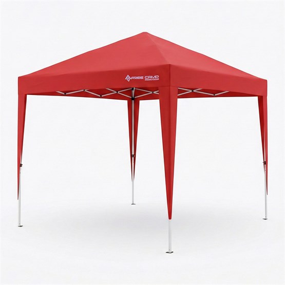 FreeCamp Soria AND1025 240x240cm Pe Otomatik Tente-KIRMIZI