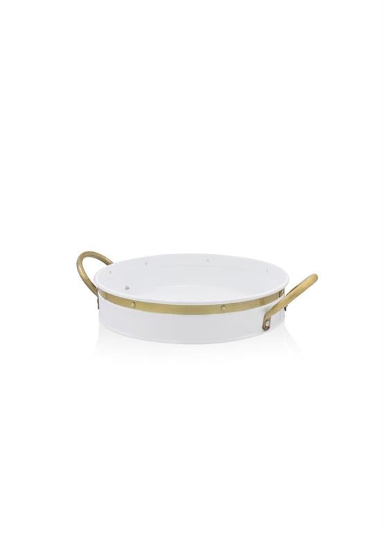 The Mia Galvin Tepsi Beyaz 30 cm