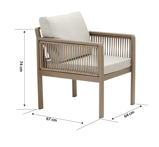 Erinöz Genova Bahçe Balkon Tekli Koltuk