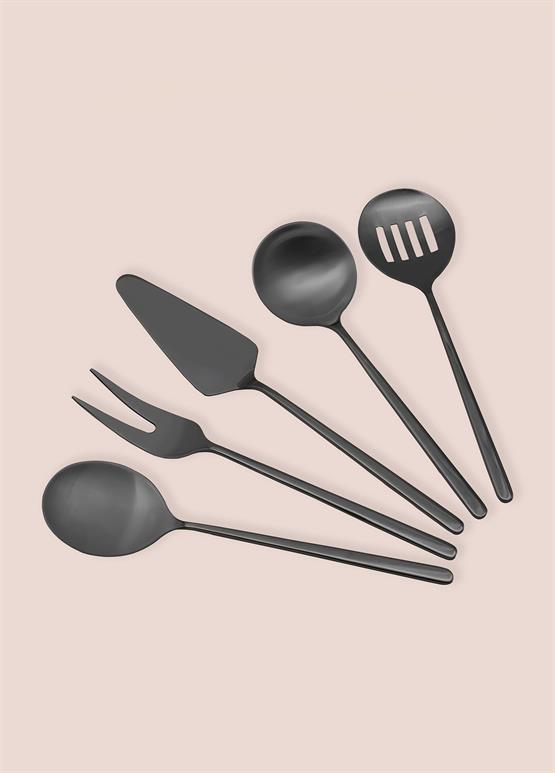 The Mia Giallo Servis Seti Siyah 5 Parça