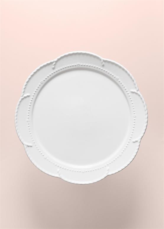 The Mia Grande Pasta Kek Standı Beyaz 31x12 cm GRD0014