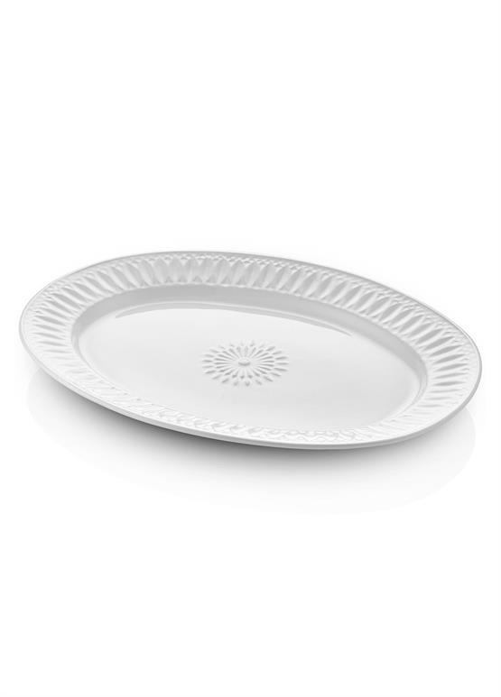 The Mia Grande Servis Tabağı Beyaz 50x37 cm
