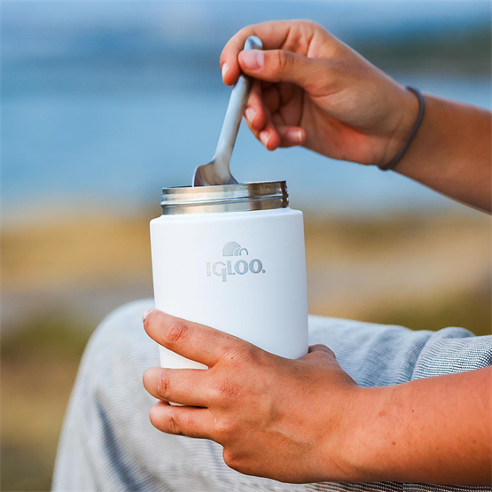 Igloo Bamboo Yemek Termosu 500ml-BEYAZ