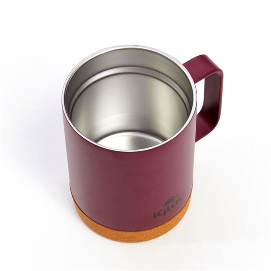 Igloo Cork Mug 350ml-BORDO