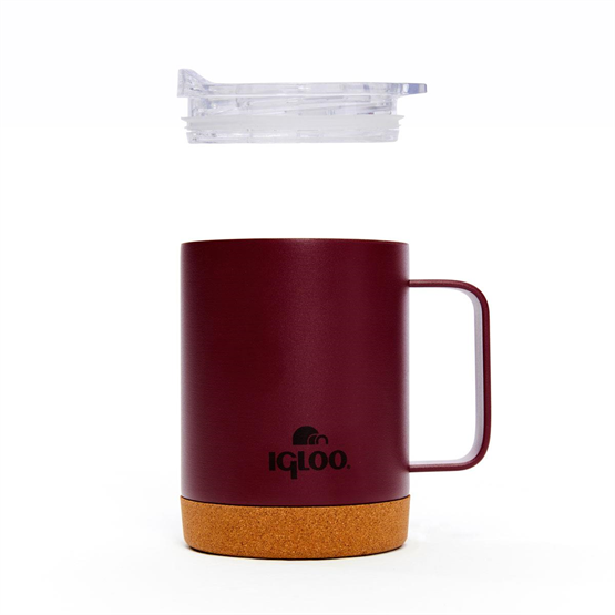 Igloo Cork Mug 350ml-BORDO