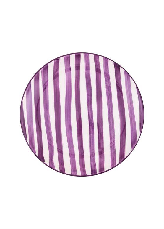 The Mia Joy Servis Tabağı 6lı Set Mor 26 cm