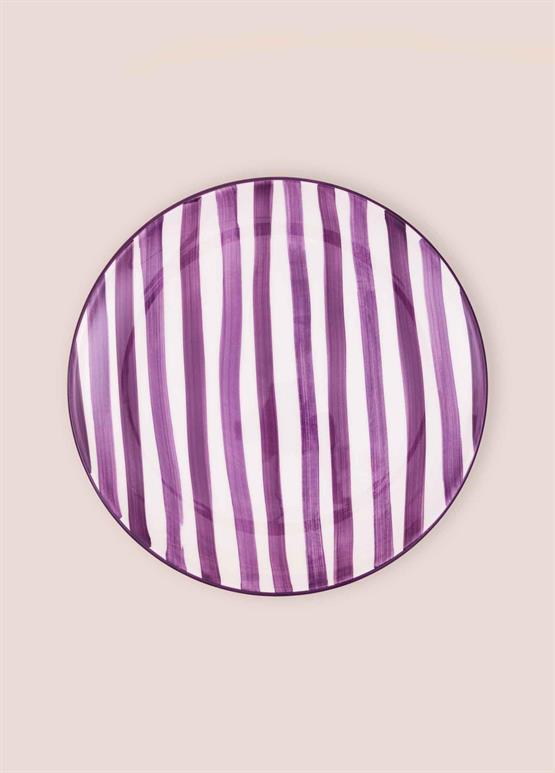 The Mia Joy Servis Tabağı 6lı Set Mor 26 cm