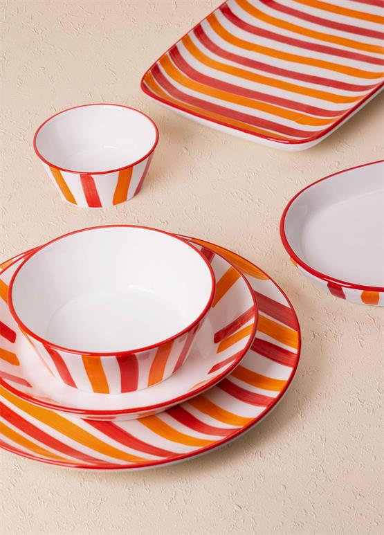 The Mia Joy Servis Tabağı Kırmızı 30 cm