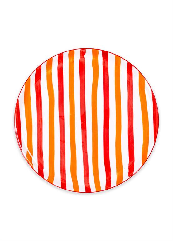 The Mia Joy Servis Tabağı Kırmızı 30 cm