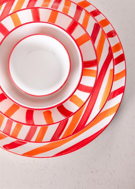 The Mia Joy Servis Tabağı Kırmızı 30 cm