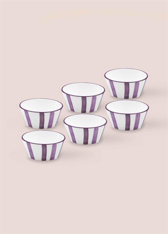 The Mia Joy Sosluk Çerezlik 6lı Set Mor 10 cm