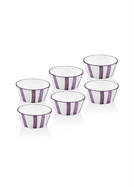 The Mia Joy Sosluk Çerezlik 6lı Set Mor 10 cm