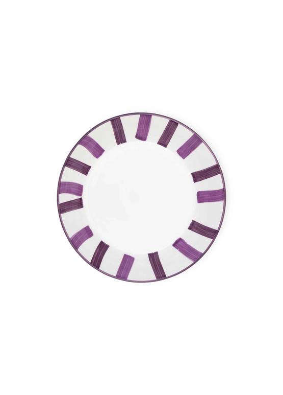 The Mia Joy Yemek Tabağı 6lı Set Mor 20 cm