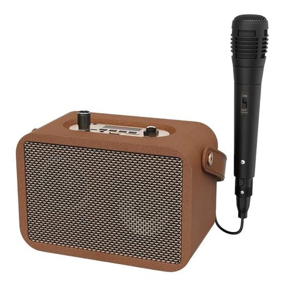 Jwin BK-502 Mikrofonlu Hoparlör - Kahverengi